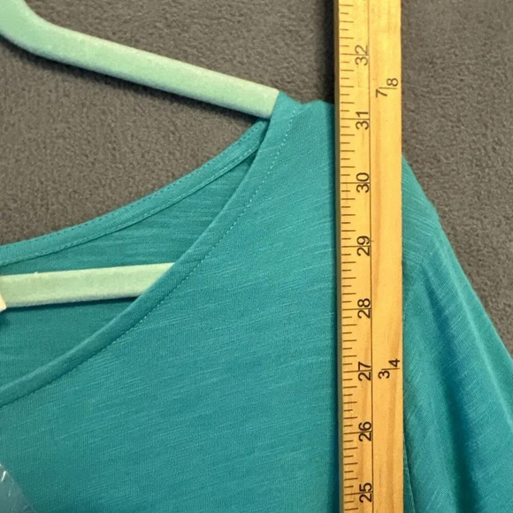 NWT Soft Surroundings Senja Button Back Tunic Top Plus Size 1X Tidal Wave Blue - Picture 7 of 9